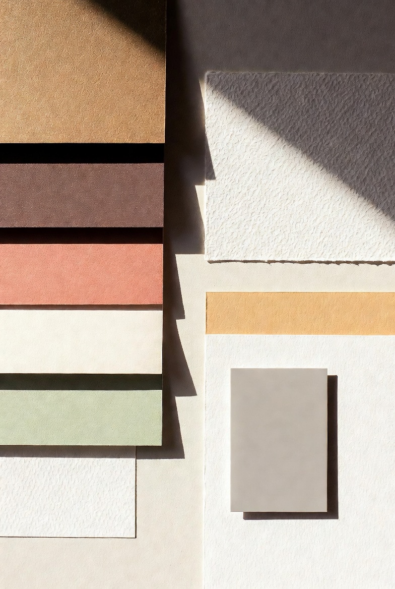 Various premium paper and cardstock samples