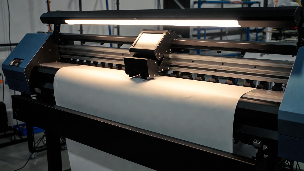 Wide format printer producing large banner